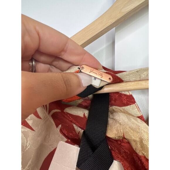 NWT Johanna Ortiz Contorno Lejano Long Sleeve Print Twist Front Mini Dress - Picture 7 of 8